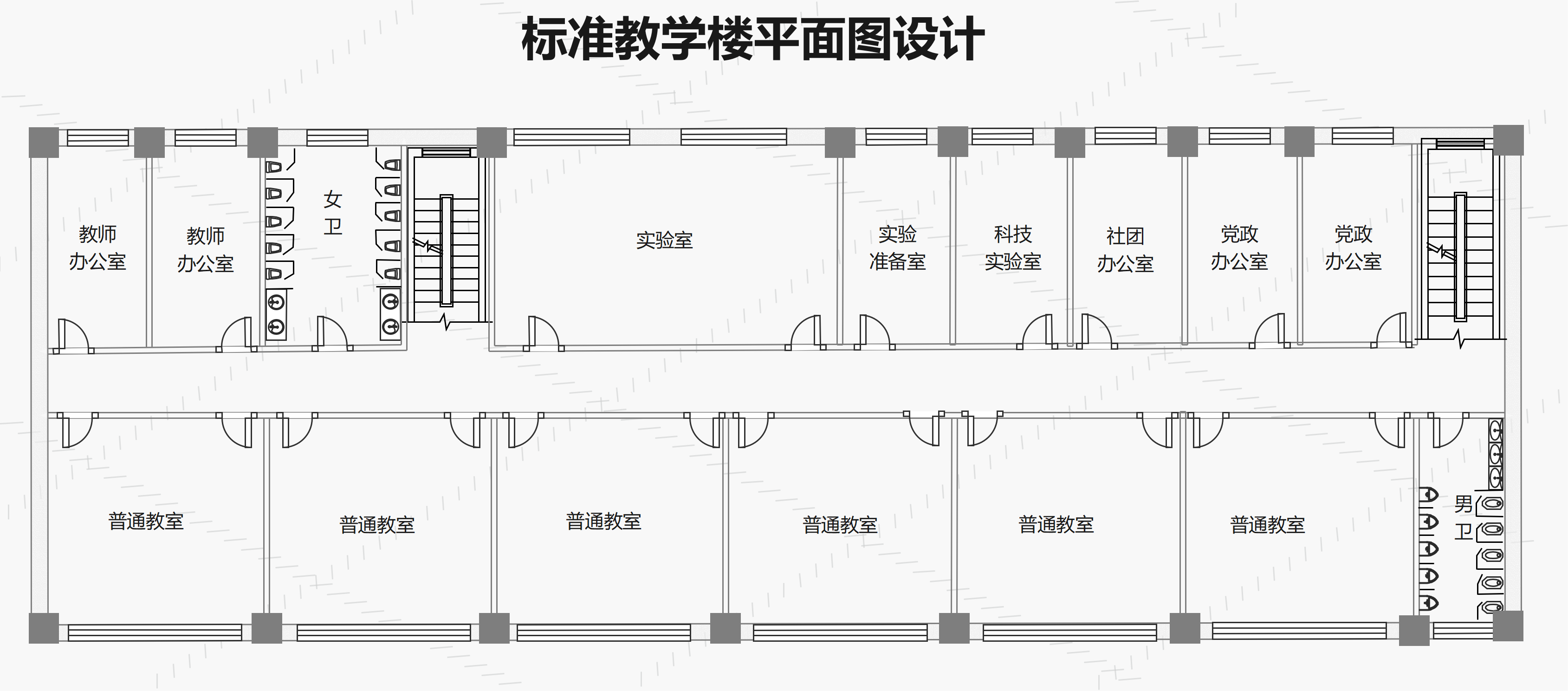 教学楼平面图模板预览