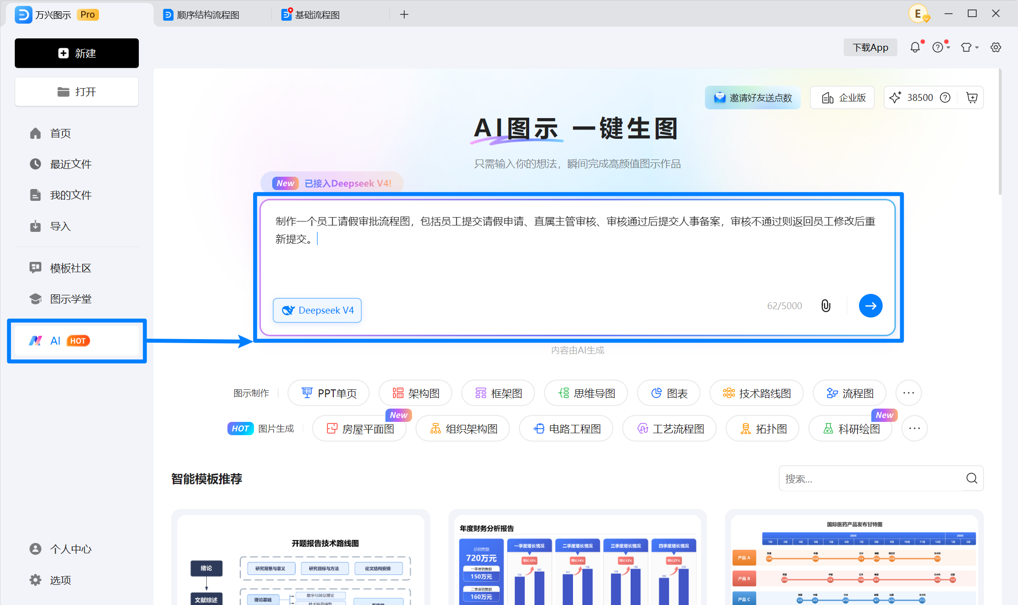 AI生成流程图