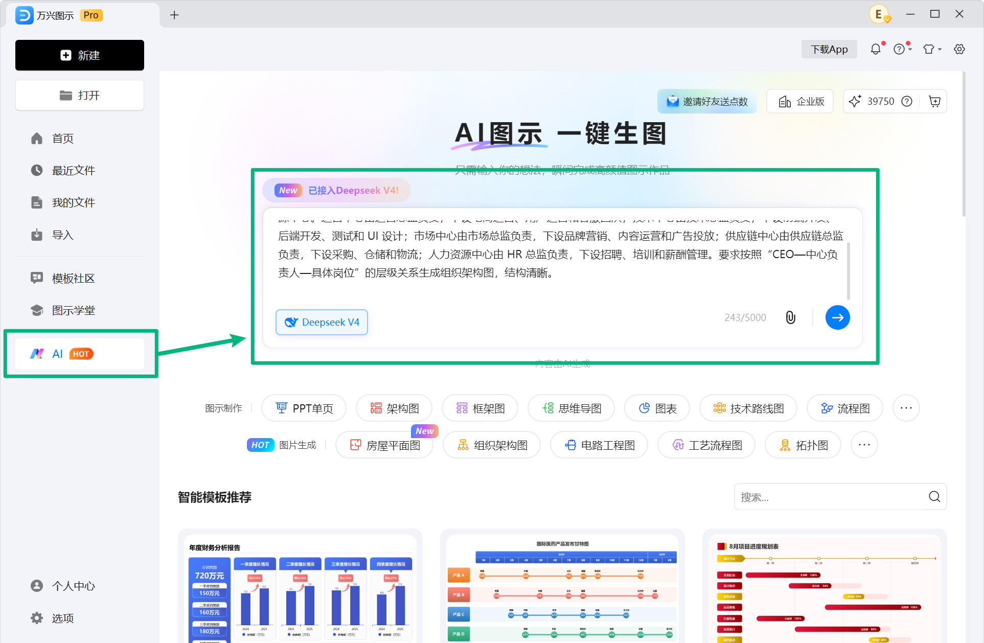 使用 AI 提示词生成组织架构图