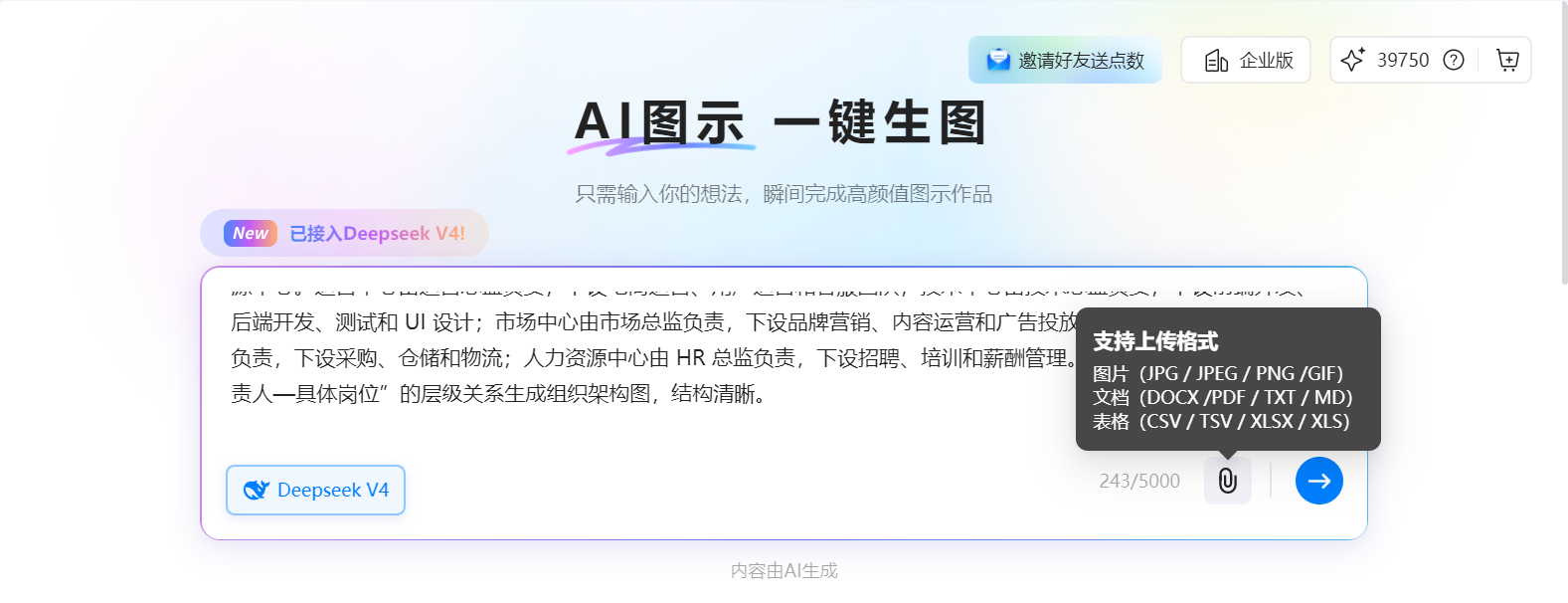 上传部门和人员资料生成组织架构图