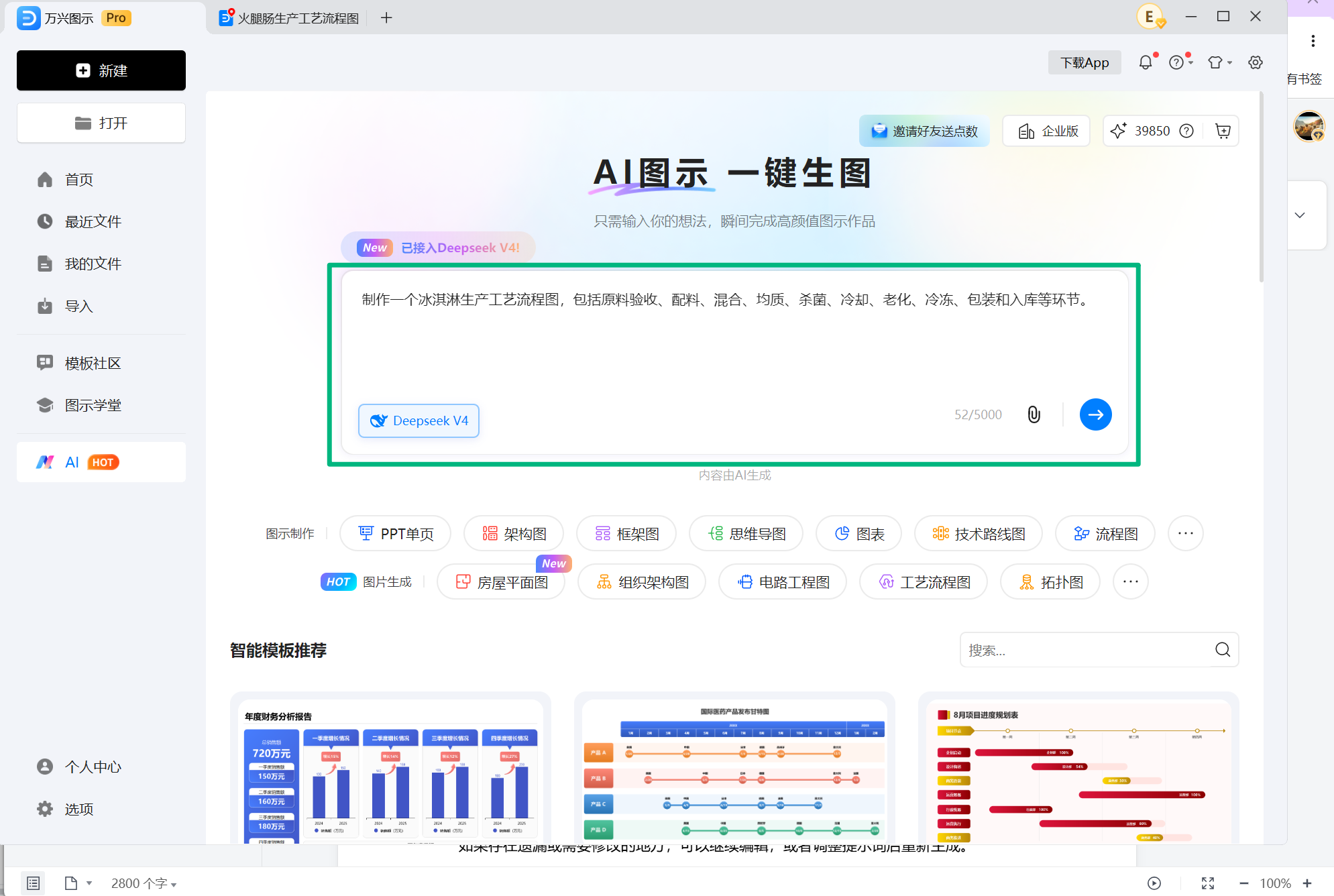 输入生产流程图AI提示词