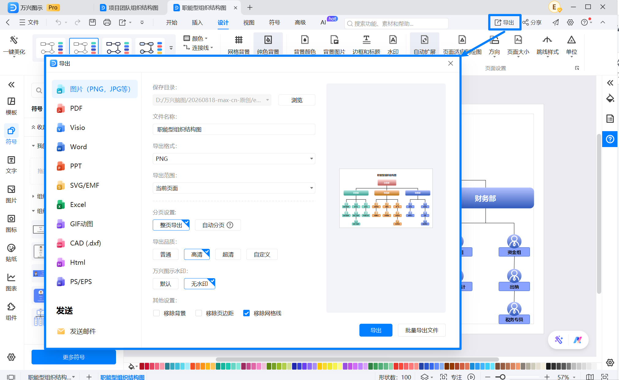 导出结构图
