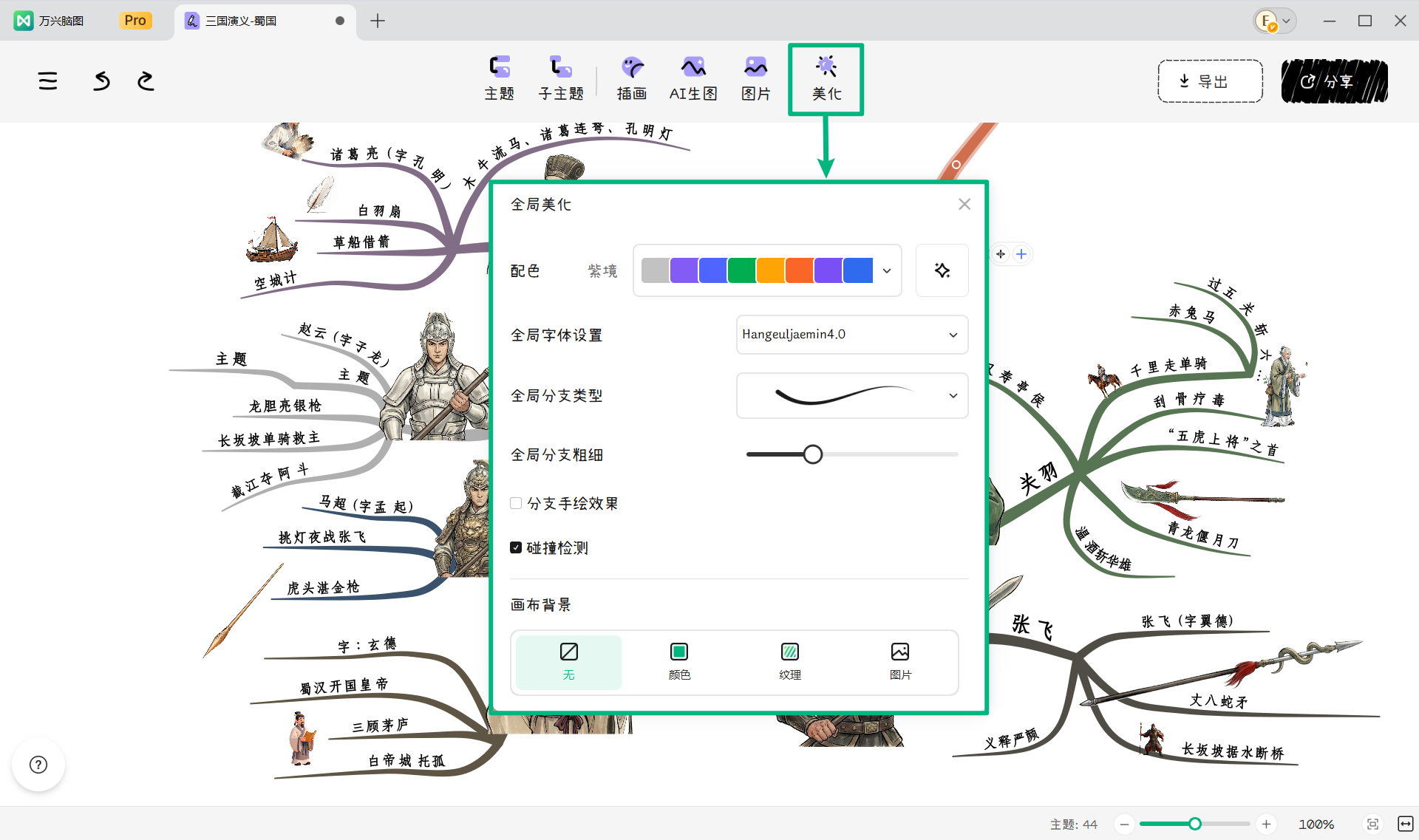 简单漂亮的手绘导图插画
