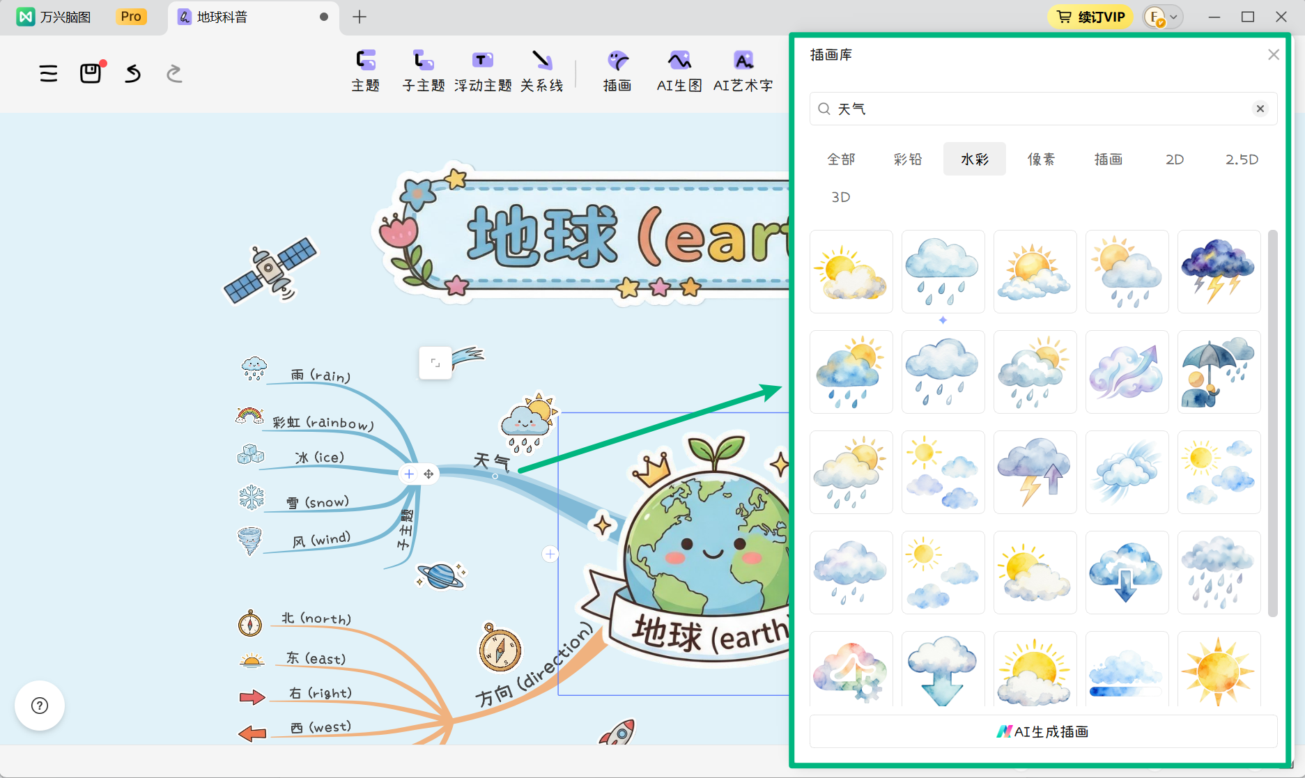 添加手绘插画与图片