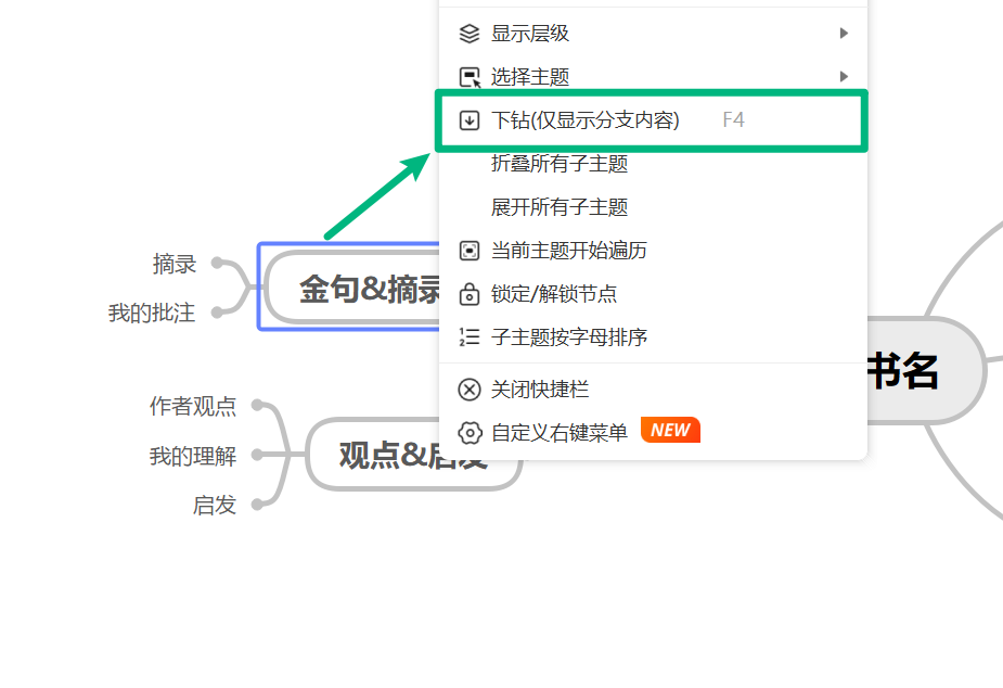 万兴脑图下钻功能