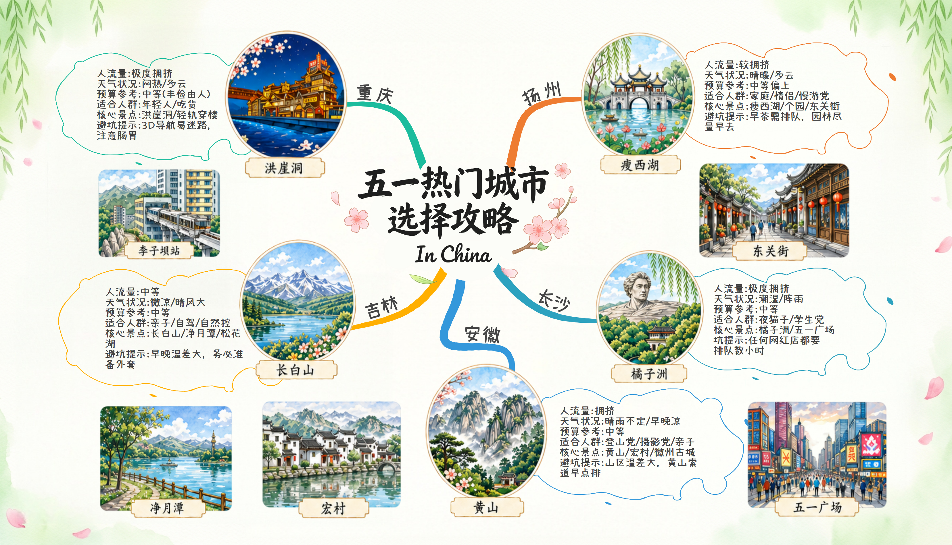 五一旅游去哪好：比较城市漫游、园林与山水路线