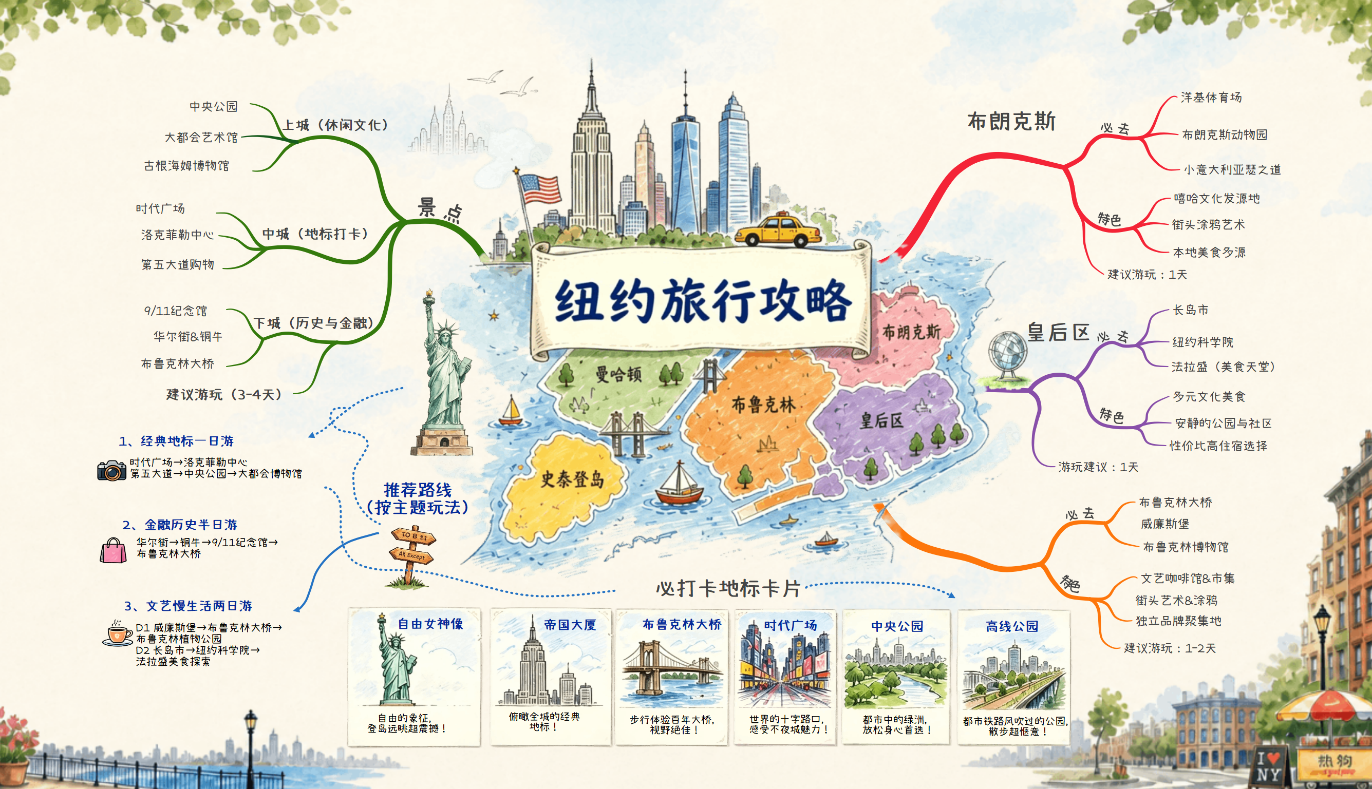纽约怎么玩：从曼哈顿到布鲁克林的分区旅行思路