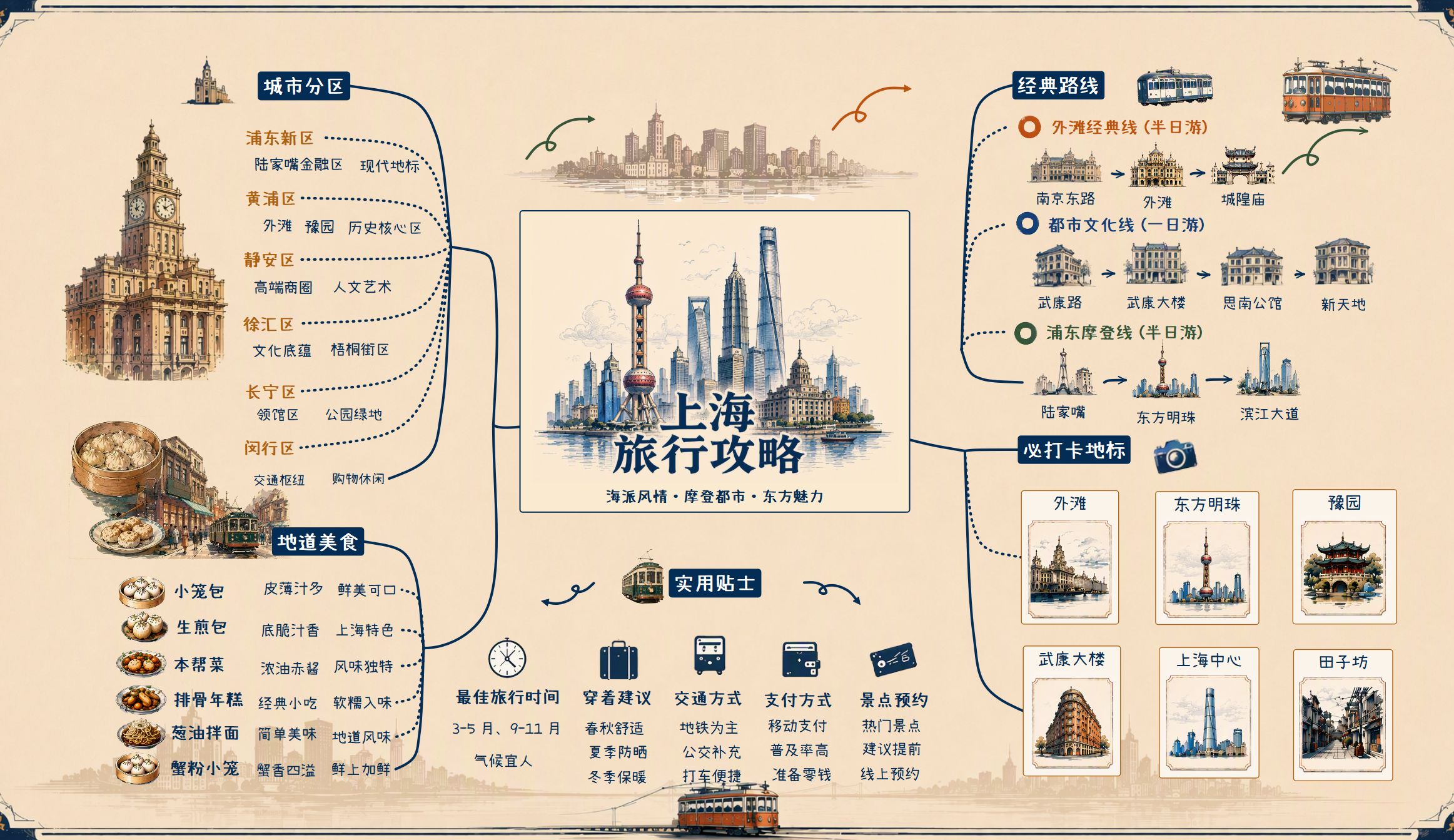 上海旅行路线规划：外滩、梧桐街区与浦东怎样取舍