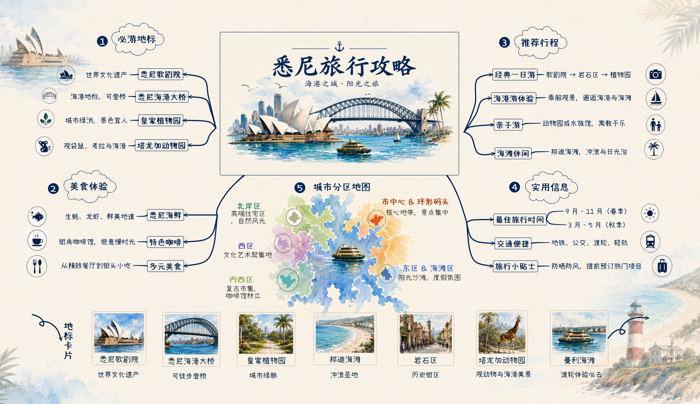 悉尼旅行攻略：海港步行、轮渡与亲子体验如何组合