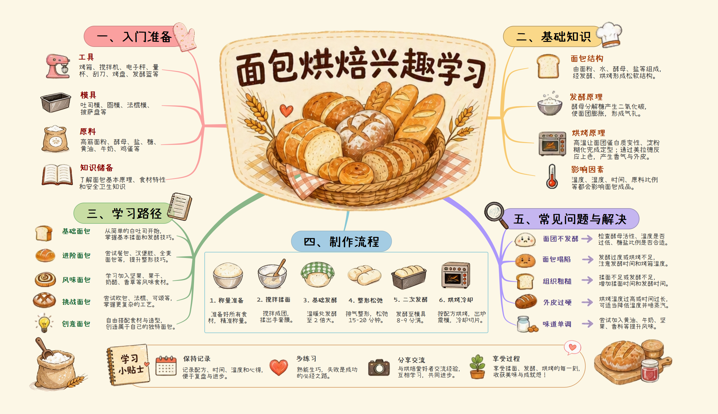 面包烘焙入门：从配方称量到发酵、烘烤和复盘