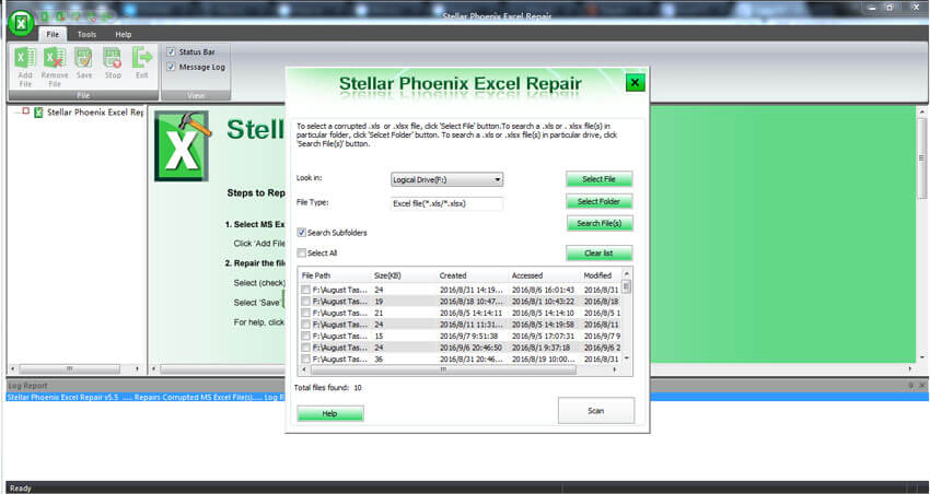 使用修复工具步骤2修复损坏的Excel文件