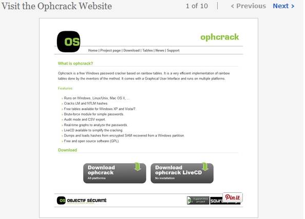 ophcrack软件