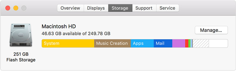 释放mac上的存储空间