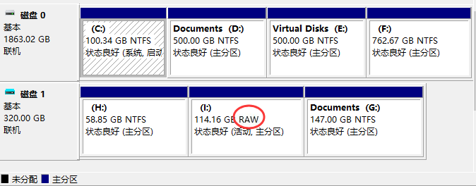 C盘变RAW格式修复方法