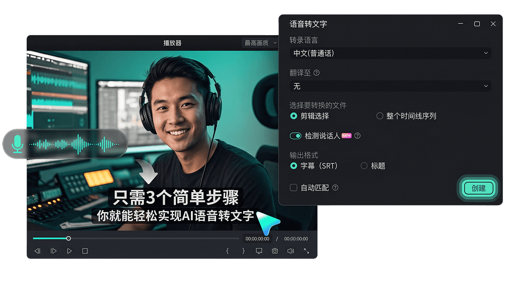 start using filmora ai speech to text