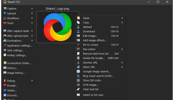 sharex支持自定义录屏